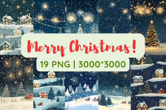 A Seamless Christmas & New Year Illustrations