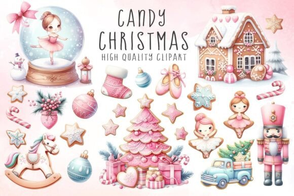 Candy Christmas PNG Clipart Bundle: Sweet Illustrations
