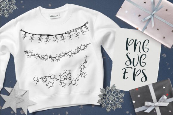 Christmas Garlands SVG: Festive Illustrations