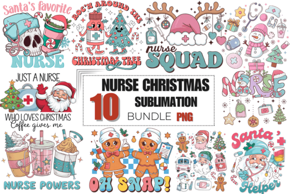 Christmas Nurse Bundle: Festive Illustrations