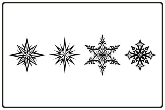 Christmas Star Silhouette Clipart for Illustrations
