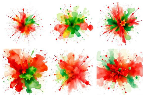 Christmas Watercolor Splash: Illustrations for Crafters