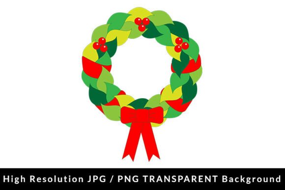 Christmas Wreath EPS SVG PNG: Festive Illustrations