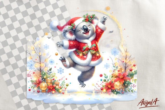 Cute Koala Bear PNG: Festive Illustrations