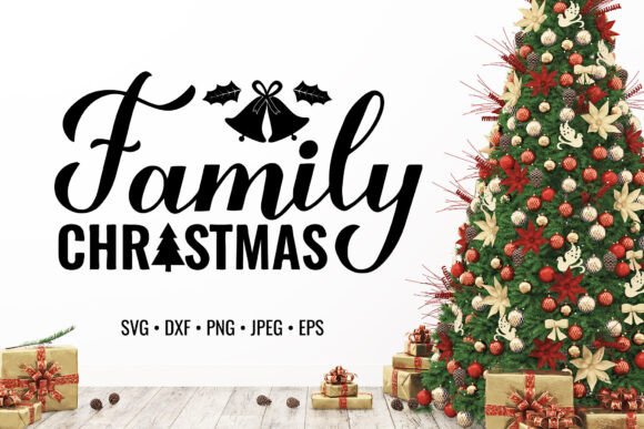 Family Christmas SVG: Farmhouse Illustrations