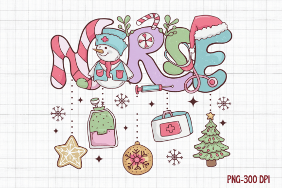 Nurse Christmas Png: Festive Illustrations for Crafters