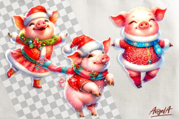 Review: Stitching the Cute Pig Christmas Clipart