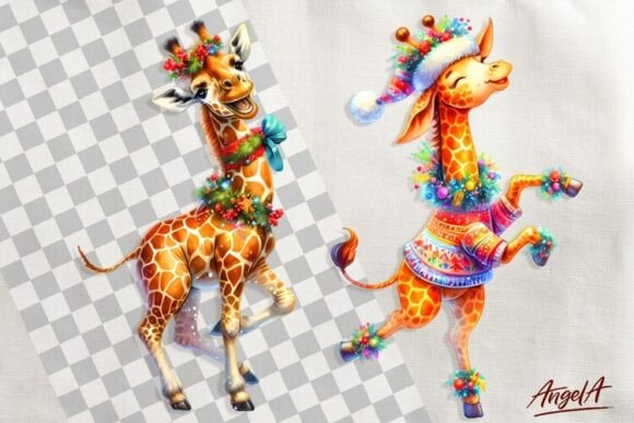 Reviewing the Christmas Giraffe Clipart for Embroidery