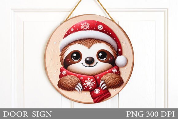 Reviewing the Christmas Sloth Door Sign Design