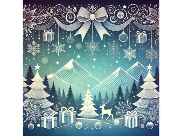 Reviewing the Gradient Christmas Banner Fading into Wh